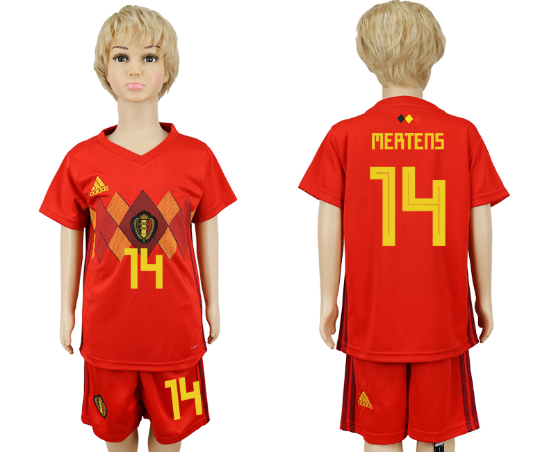 2018 World Cup Children football jersey BELGIUM CHIRLDREN #14 ME